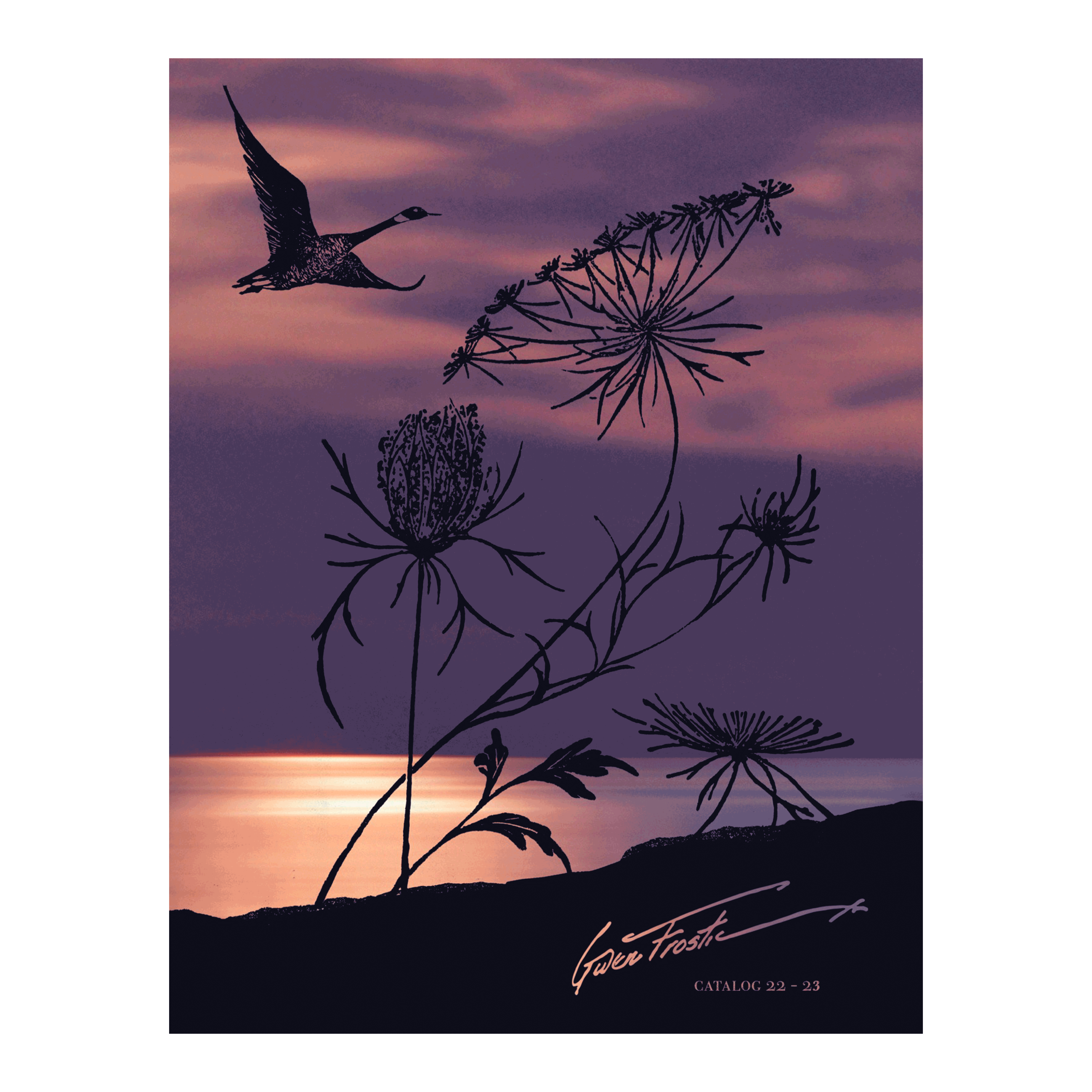 Gwen Frostic ②　The Enduring Cosmos GWEN FROSTIC signed Enduring Cosmos book Michigan block